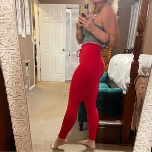 Celestine High Rise Scarlet Ruffle Leggings